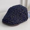 New retro leopard print denim soft and comfortable forward hat women's spring and autumn travel versatile street temperament cap