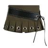 Women's Clothes Retro Punk Low Waist Y2k Mini Pleated Skirt With PU Belt Summer Sexy Super Short Skirt Vintage Streetwear Skinny