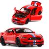 1/32 Ford Shelby GT500 GT350 Toy Car For Children Diecast Metal Miniature Model Pull Back Sound & Light Collection Gift Kid Boys