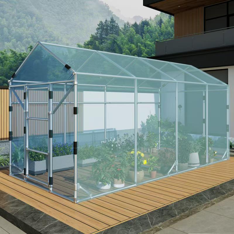 Outdoor Greenhouse: Small Flower Shed & Large Frame for Winter Insulation