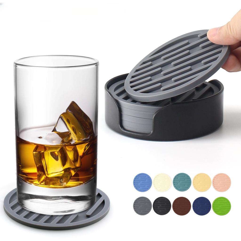 Silicone Coaster Storage Bracket Set Coaster Bottom Bracket Bracket Tray Cup Box Iron Bracket 6 Sets 8 Sets