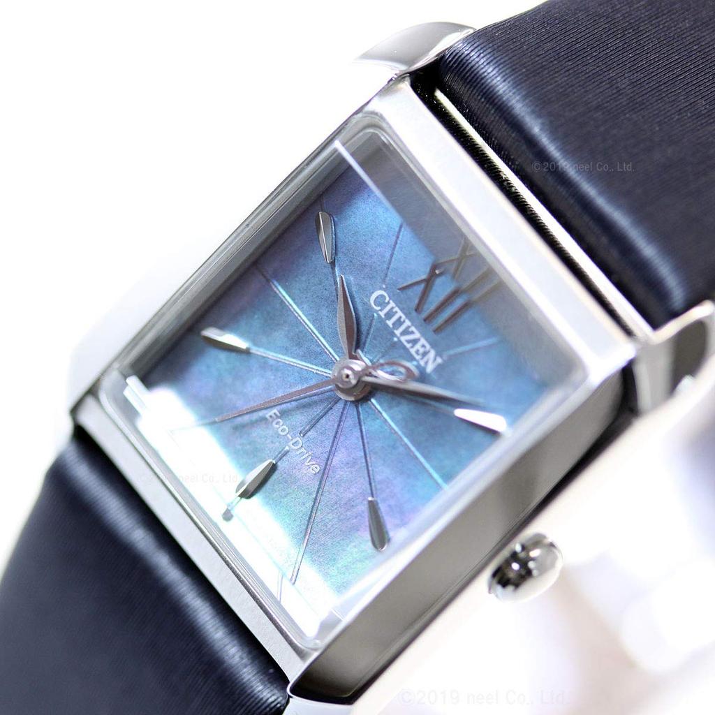 Citizen L Square Case Watch Black Eco-Drive EW5557-17N Women's