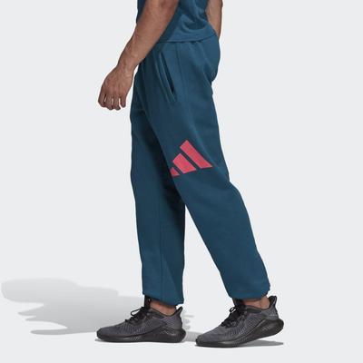 Knitted Sweatpants Men's Blue Moderate Straight Fit Pants FJ4664