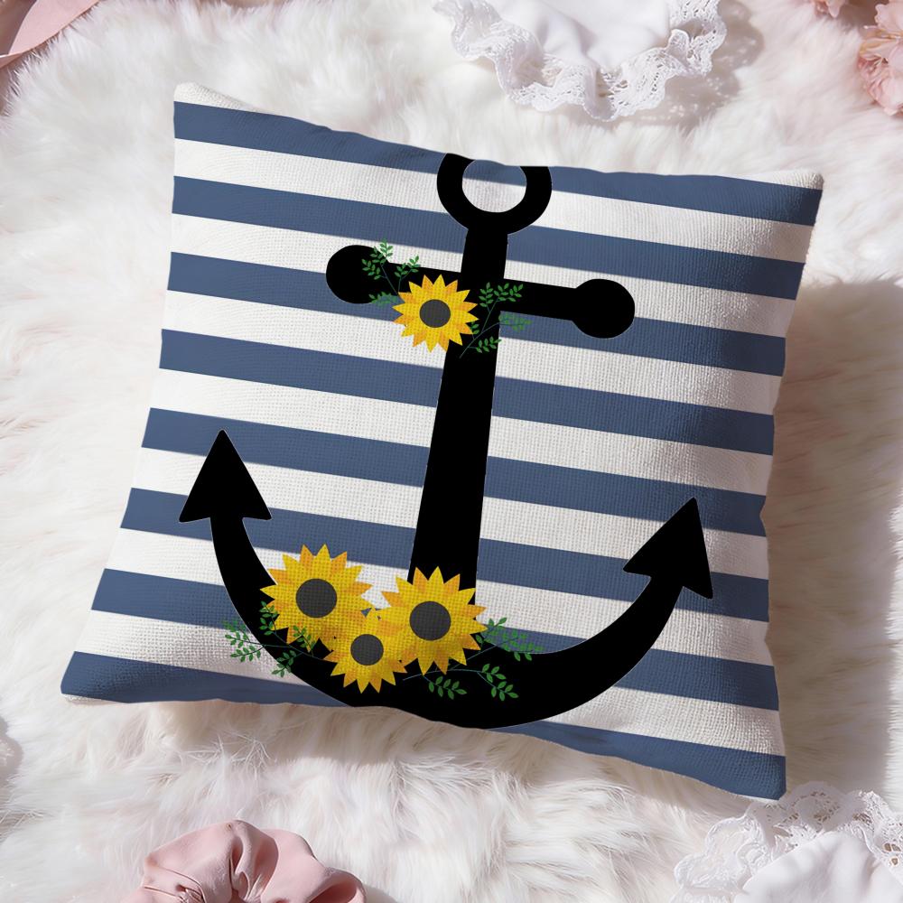 O-ocean Sailor Cushion Cover Premium Comfort Reversible Pillow Cove -Two In One Design for Any Room & Car Interior