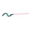 Colorful Glass Straws Reusable Drinking Straw Spiral Shape Easy to Use Clean