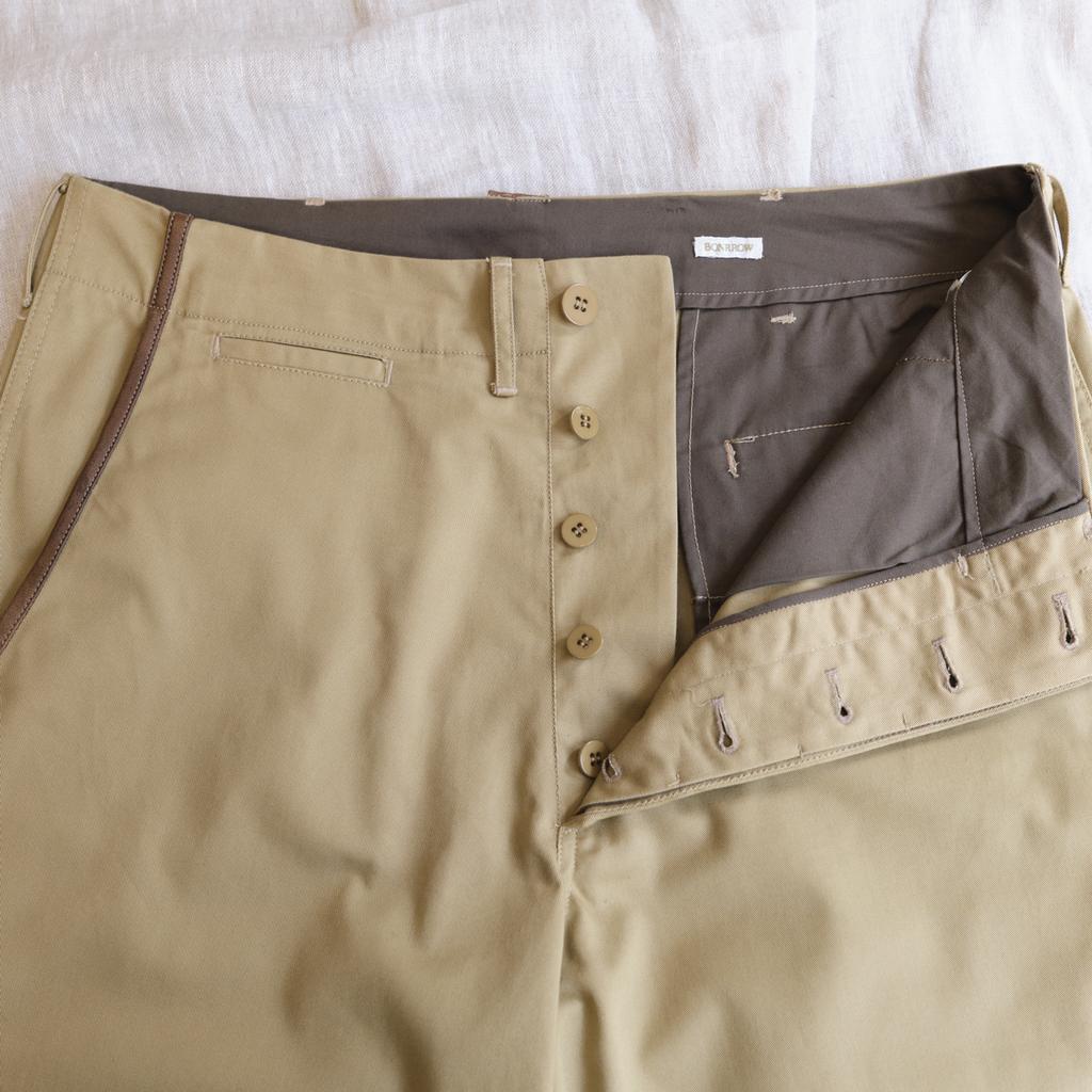 BONRROW Leather Mix Chino_Beige