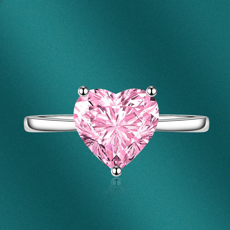 Sace Gems Anel clássico de liga de cobre com zircão, joia feminina, promessa de casamento, presente de festa