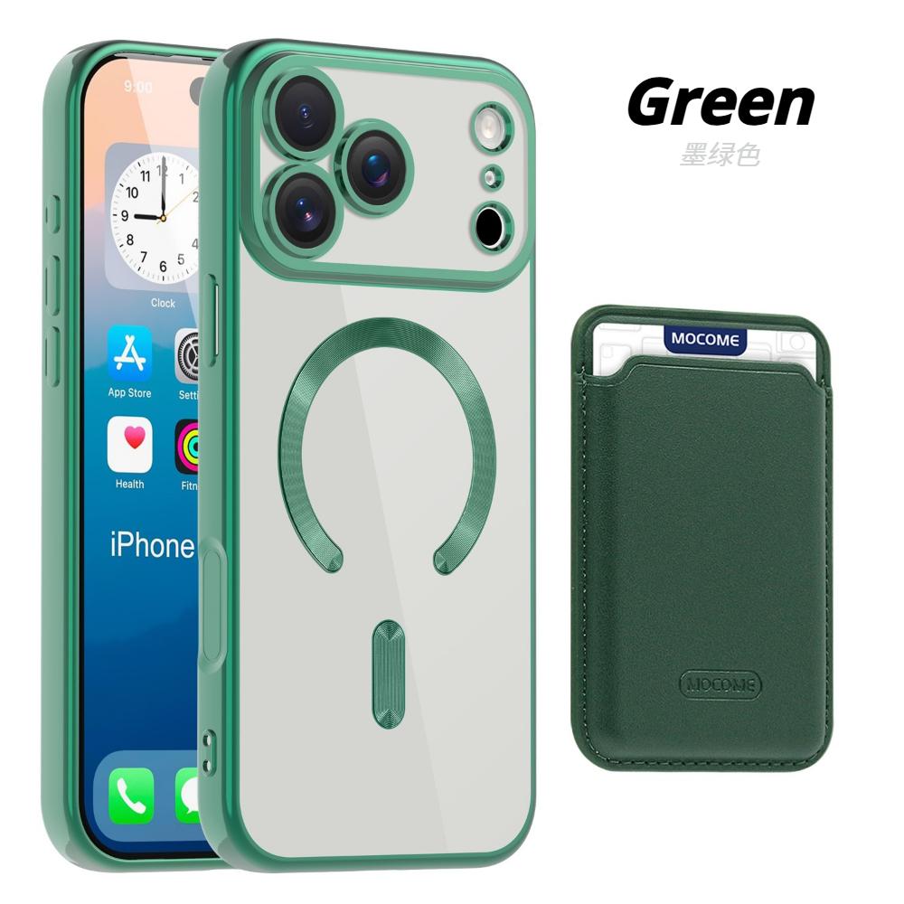 Magnetic Leather Transparent Flip Wallet Case For iPhone 17Air/16 pro Max 15 14/13/12/11 with Card Holder Bumper Bag Built-in Stand