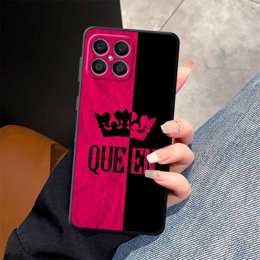 Case for Honor 70 X7 90 8X Magic5Lite X6 X5b X9a 200 400 Lite X8 Funda Phone Cover Crown Letters