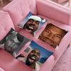 Funny K-Kanye Meme Pillow Case Silky Short Plush With Invisible Zipper Dustproof Sofa Cushion Cover For Home Decor