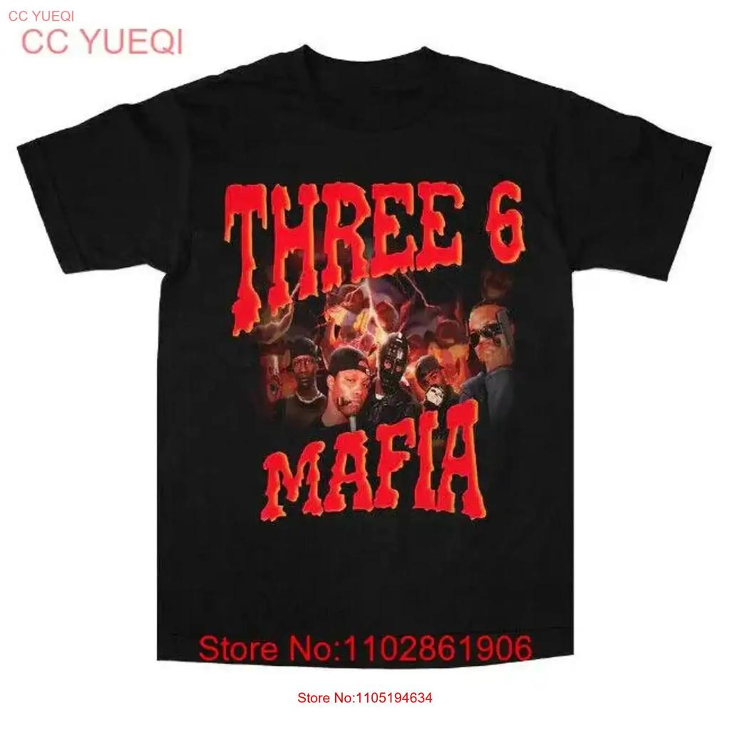Three 6 Mafia Concert All Size T Shirt Vintage Washed Graphic Unisex Versatile Designer Clothes Slightly Breathable Soft