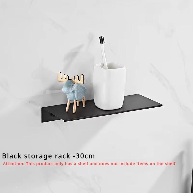 Aluminum alloy storage rack, minimalist style, no drilling, living room, kitchen, bathroom, wall mounted storage rack