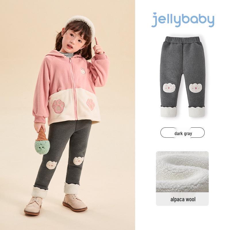 

Children s Warm Fleece-Lined Alpaca Wool Pants - Thick Winter Base Layer for Toddlers and Girls 100 cm темно-сірий