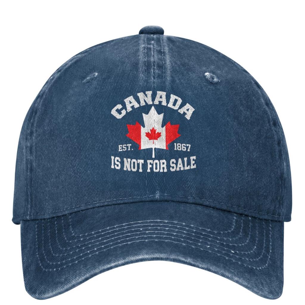 Canada Is Not For Sale EST. 1867 Denim Baseball Cap Tennis Skate Trucker Hat Summer Men Adult Vintage Sun Visors Baseball Caps