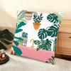 Botanical Plants Boho Vase Cushion Cover Soft Short Plush Pillow Cover Smooth Cozy Texture Aesthetic Cushion Case Home Decor