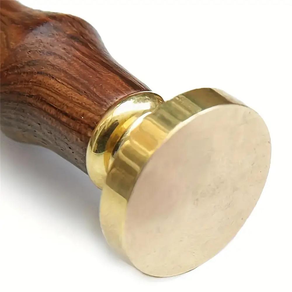 

Набор пустых штампов для восковых печатей Винтажный Съемная латунная головка Деревянная ручка Штамп для сургучной печати Круглый без гравировки Логотипа для Свадьбы