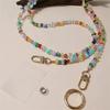 Adjustable Crossbody Lanyard Strap Gravel Bead Anti-Theft Lanyard Durable Mobile Phone Lanyard