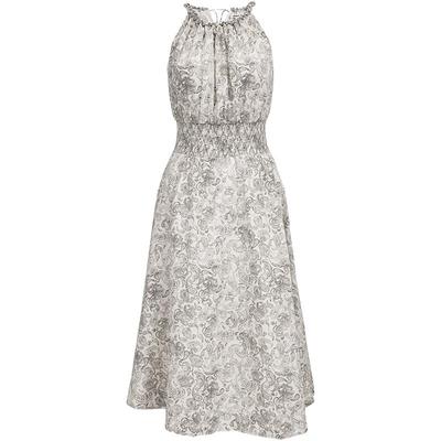 2025 Spring Printed Ruched Sleeveless Dress
