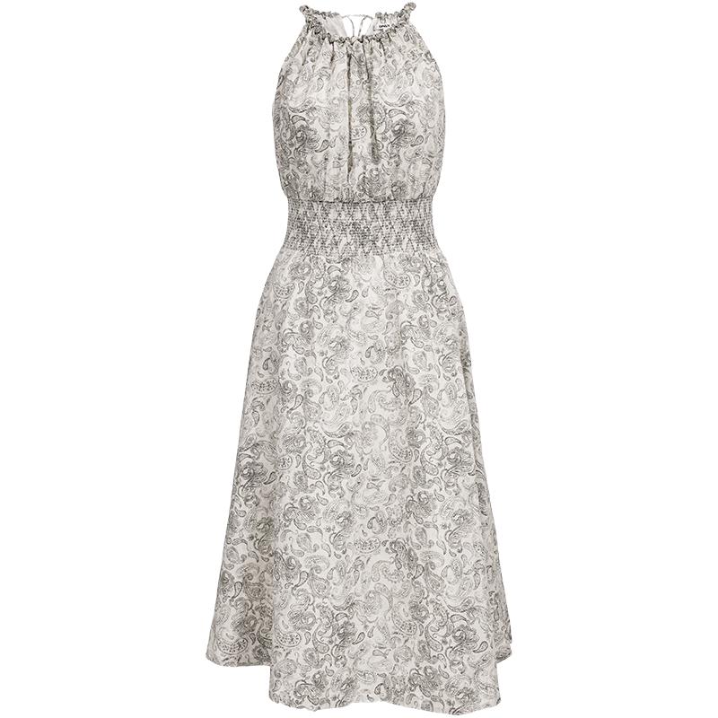 

ONLY 2025 Spring Printed Sleeveless A-Line Midi Dress XS