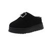 Korean version of the ladies plush lining-soft elastic muffin sole slippers home outdoor slippers thickened warm lightweight comfortable shoes