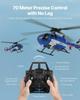 RC-Hubschrauber, 2,4 GHz 4-Propeller Fernsteuerungs-Hubschrauber mit 6-Achsen-Gyroskop, 4-Kanal RC-Flugzeug für Anfänger, LED-Licht & Ein-Tasten-Start/Landung,
