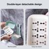 Wall Mounted Soap Dish Double Layer Design Strong Load-bearing Easy Installation Sponge Holder Bathroom Soap Rack