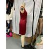 Rochie creion satinată elegantă, fără mâneci, cu decolteu barcă, Rochie midi bodycon slim cu talie înaltă, Ținută formală elegantă pentru birou, petrecere de afaceri, navetă zilnică