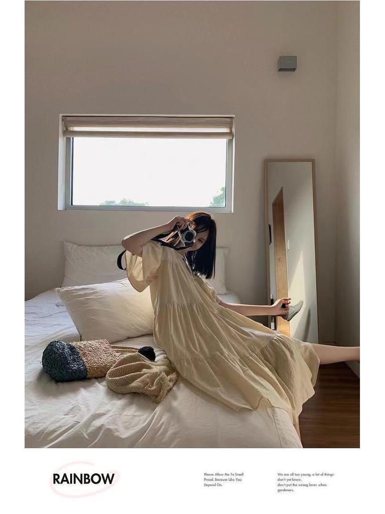 Plus Size Women's Summer Long Dress - Korean and Western Style Fashion