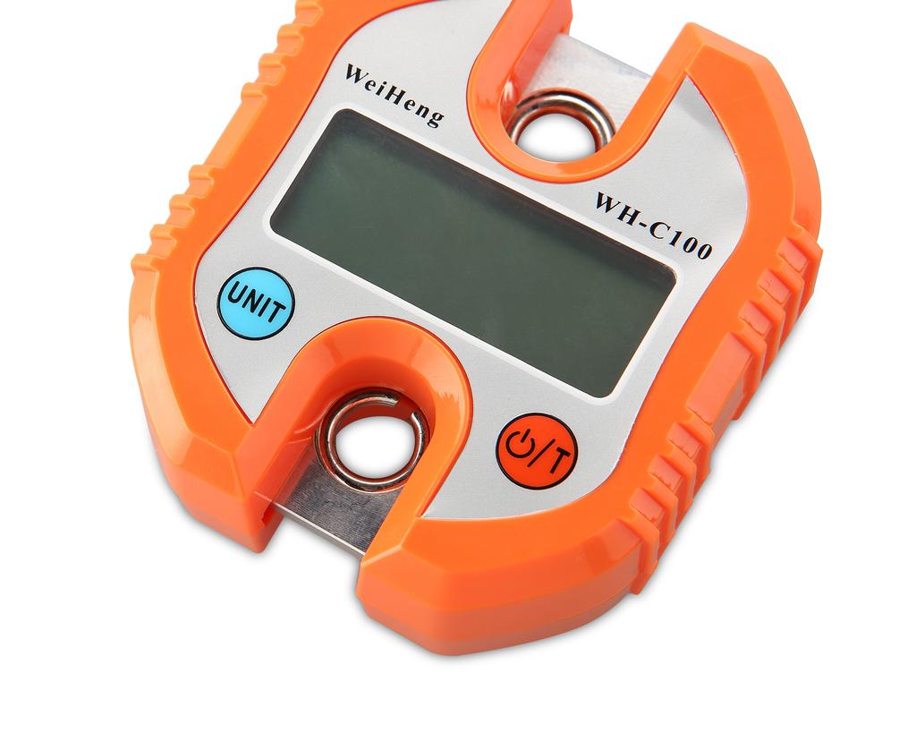 150kg C100 Crane Scale Electronic Stainless Steel Hanging Hook Scale Luggage Mini Scales LCD Digital Loop Weight Balance