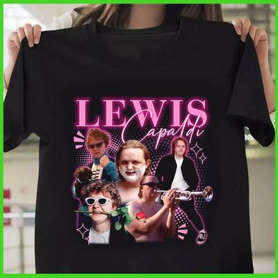 Lewis Capaldi Y2K Tričko, Vtipné Y2K Retro Tričko Pop Music Dárek Fanouškovské Tričko Přetisk Unisex Tričko