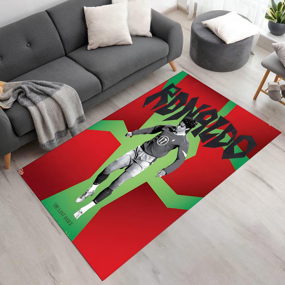 Cristiano Ronaldo Celebration Area Rug Suitable for Entryway Living Rooms Game Room Outdoor Antislip Carpet Anime Office Decor