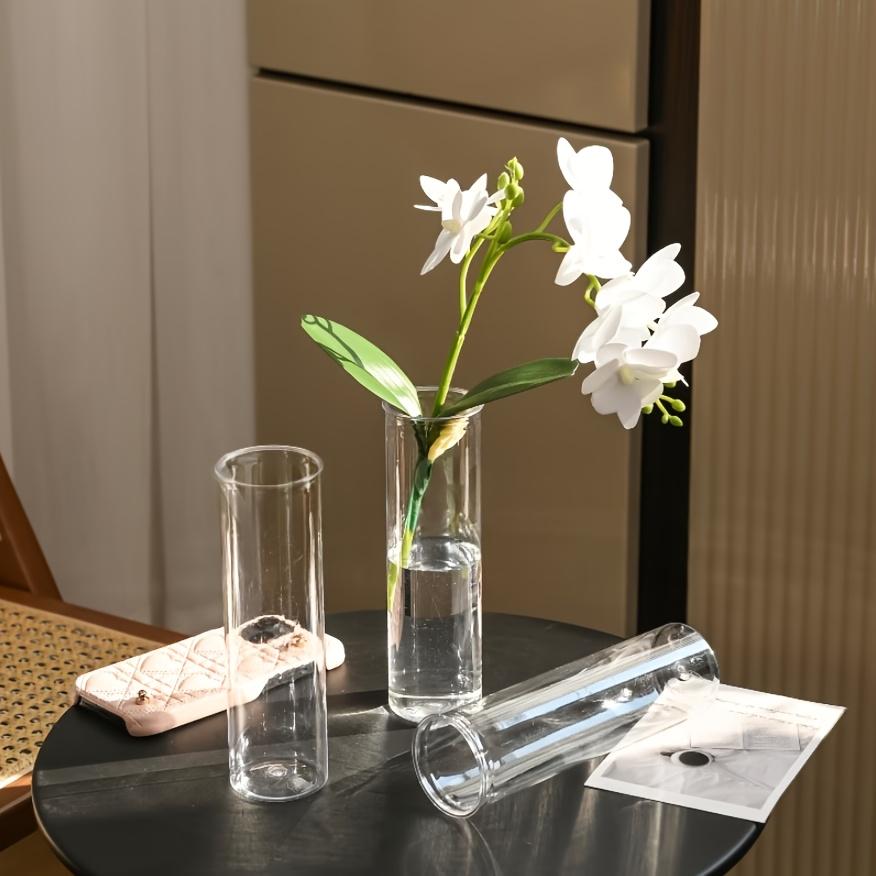10Pcs Shatterproof Transparent Plastic Cylindrical Vases - Thickened Bohemian Style Party Decoration, Suitable For Various Festivals, Weddings
