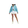 Nike Solid Color Zip Short Jacket Women jackets Blue DQ5957-424