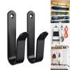2 Pcs Snowboard Wall Mount Hooks Punching Great Load Bearing Thickened Heavy Duty Anti-slip Bag Hat Plaque Tools Clothes Surfboard Skateboard
