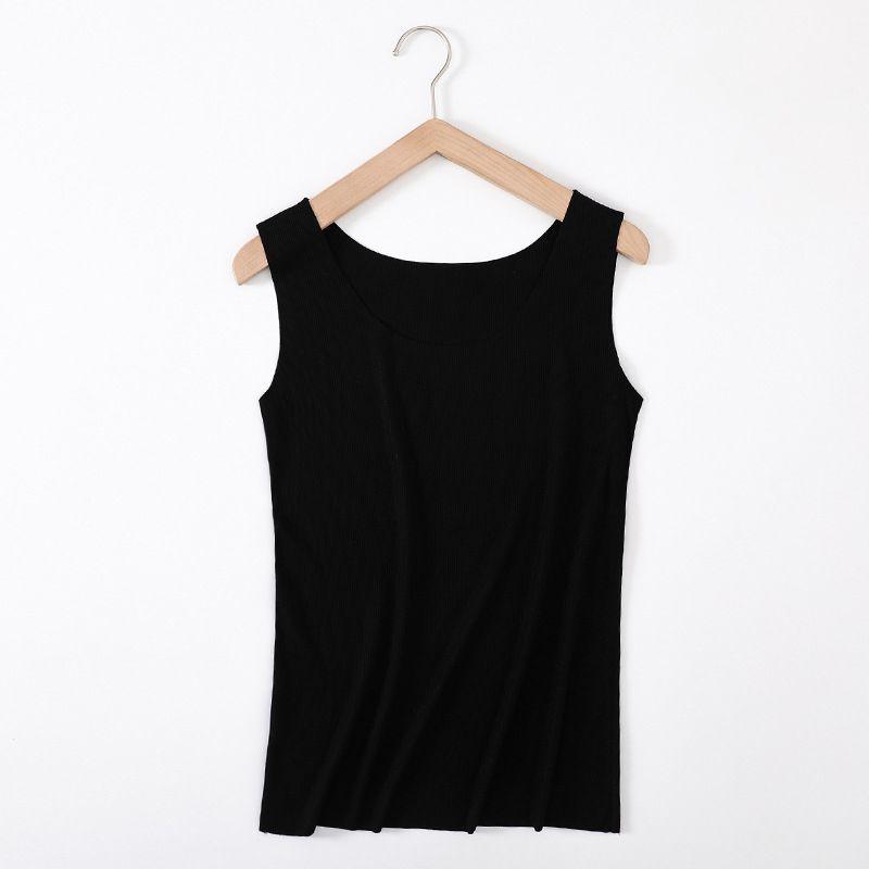 Women's Soft Seamless Ribbed Racer Back Stretch Tank Top For Yoga And Layering