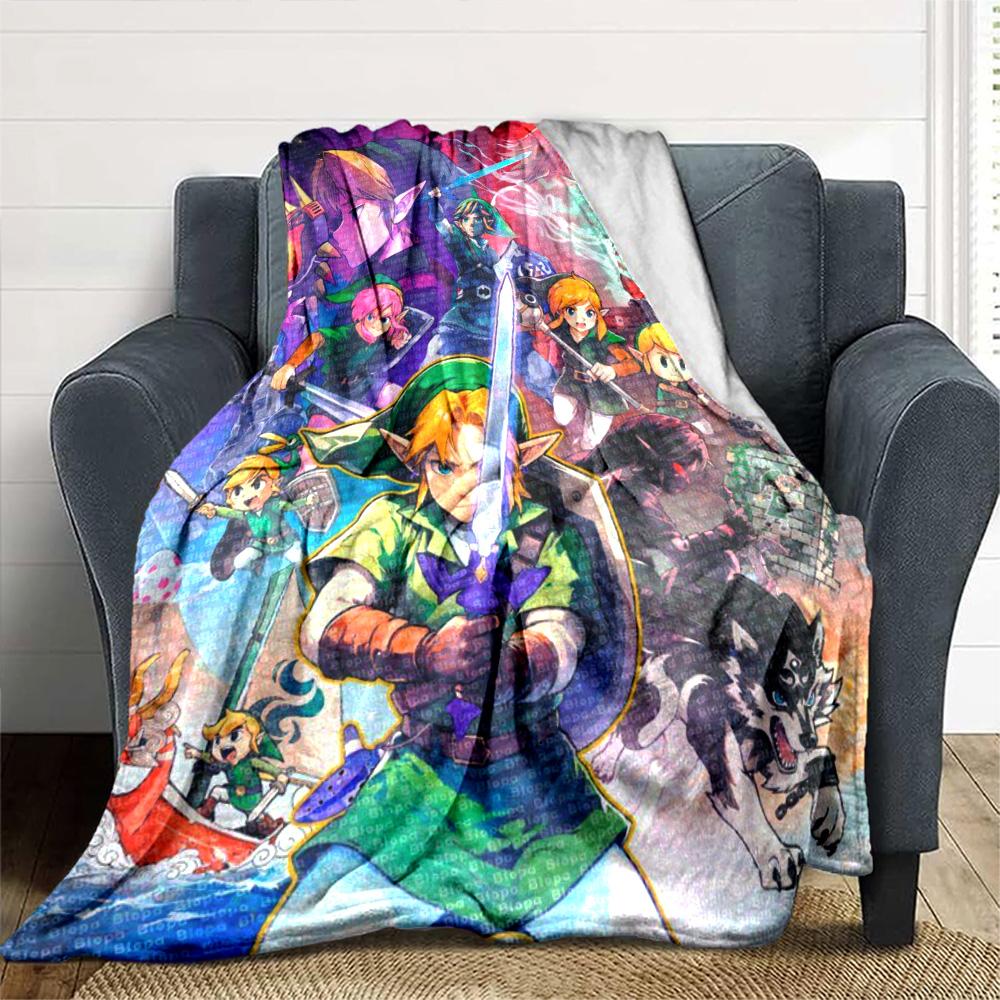 Legend Zelda Print Flannel Blanket High Quality Warm Comfortable Cover for All Seasons Perfect for Gifts Home Decor