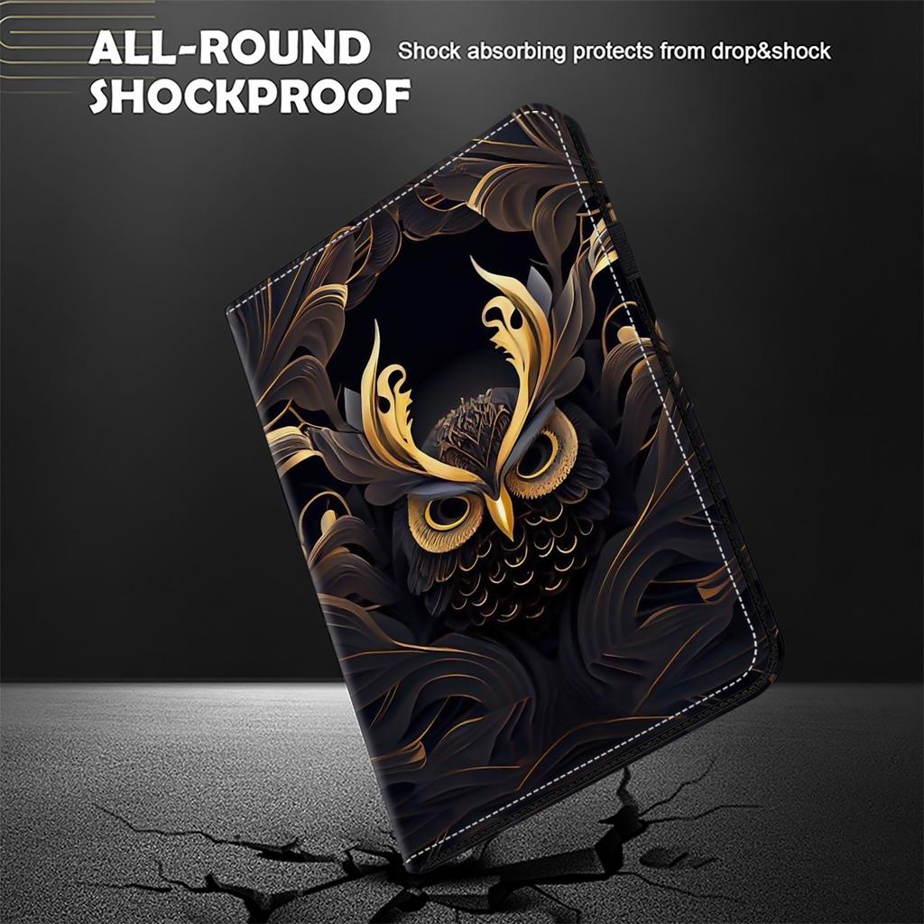 For iPad Air 11 (2025)/(2024)/Air (2020)/(2022) Leather Case Shockproof Tablet Cover with Stand,Pattern Print