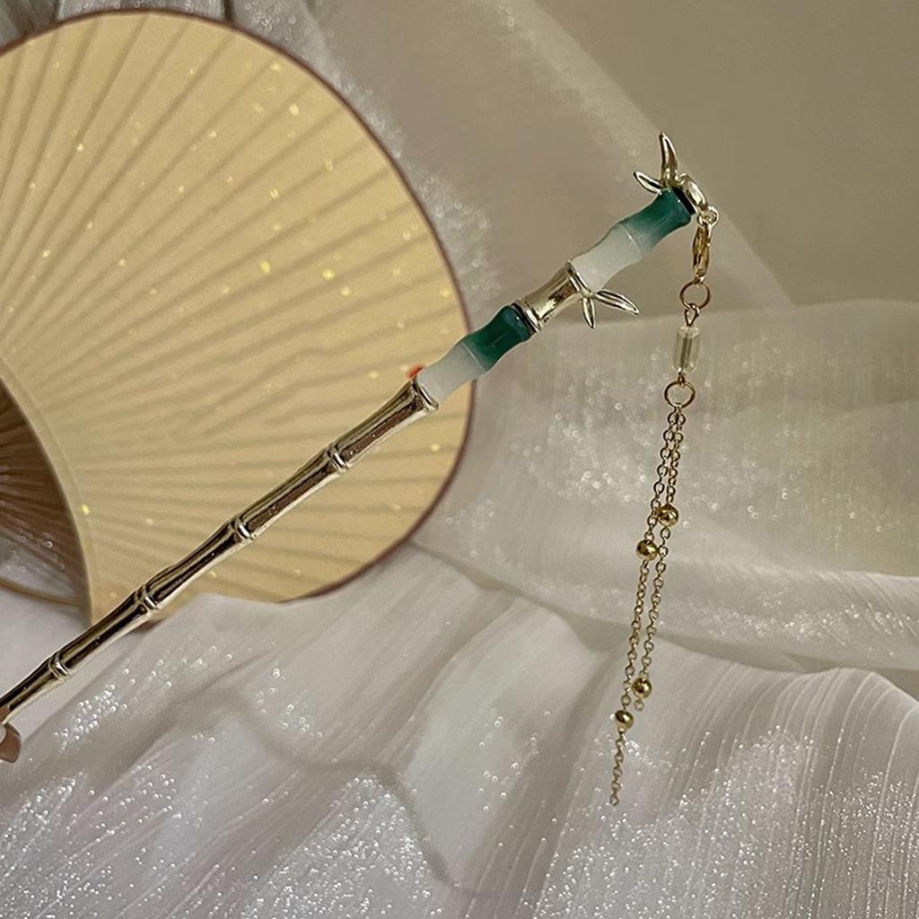 Elegant Chinese Style Hair Accessories Vintage Spring Flower Element Hairpins Light Luxury Tassel Hair Stick For Women Girls