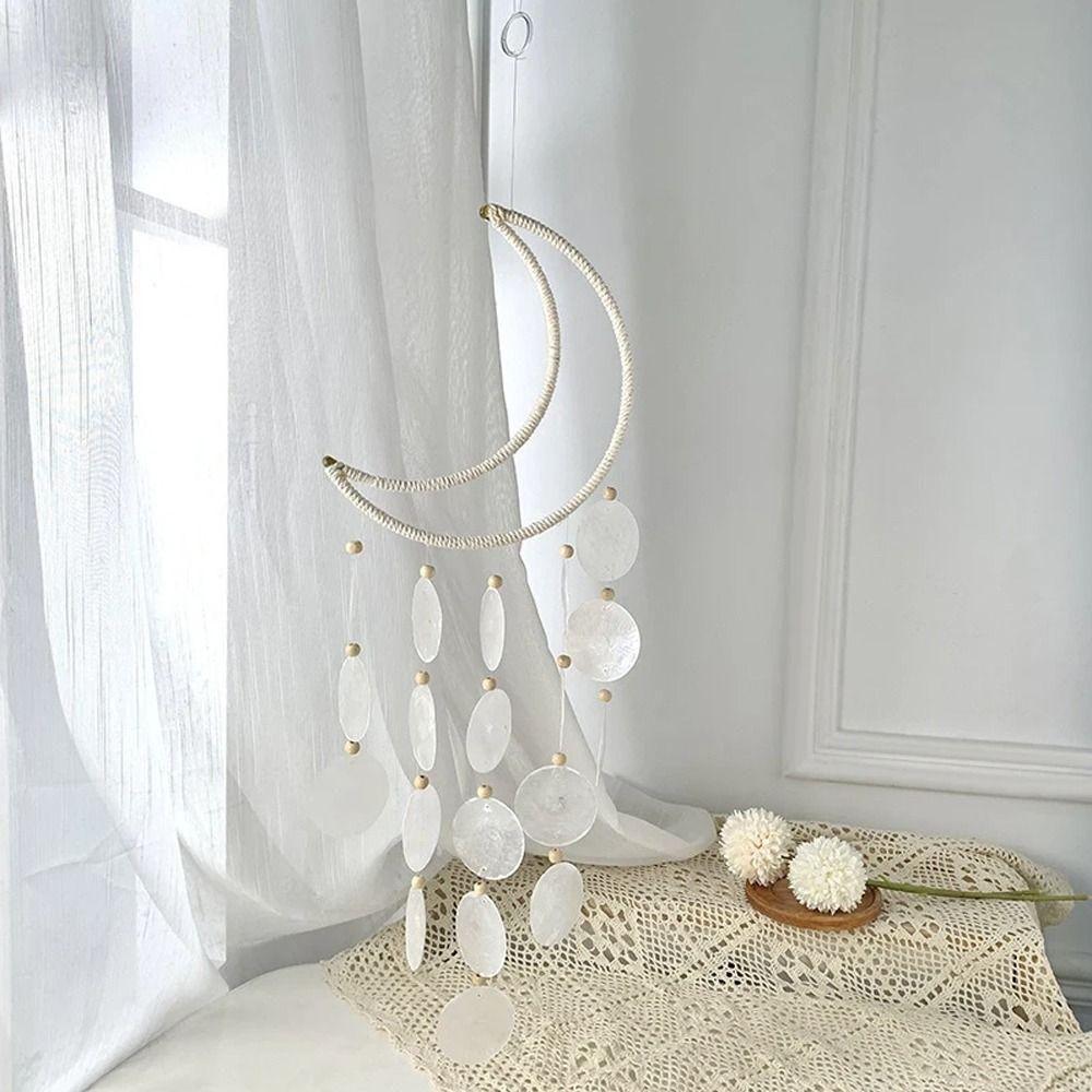 Moon Shapes Small Hanging Wind Chimes Colorful Moon Dream Catchers  for Room Window Balcony