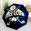 Pool Ball Artwork Automatic Umbrella Compact 8-Rib Lightweight Durable Plastic & Iron All-Season Umbrella for Travel Fashionable Accessory