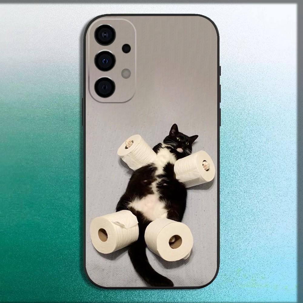 

Pet Cat Funny memes Phone Case For Samsung Galaxy A13,A21s,A22,A31,A32,A52,A53,A71,A80,A91 Soft Black Cover Samsung a714g