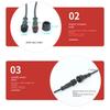 2Pin 3Pin 4Pin Male to Female Led Connector Black Cable 20CM Waterproof Wire Led Connector IP67 LED Light Strips
