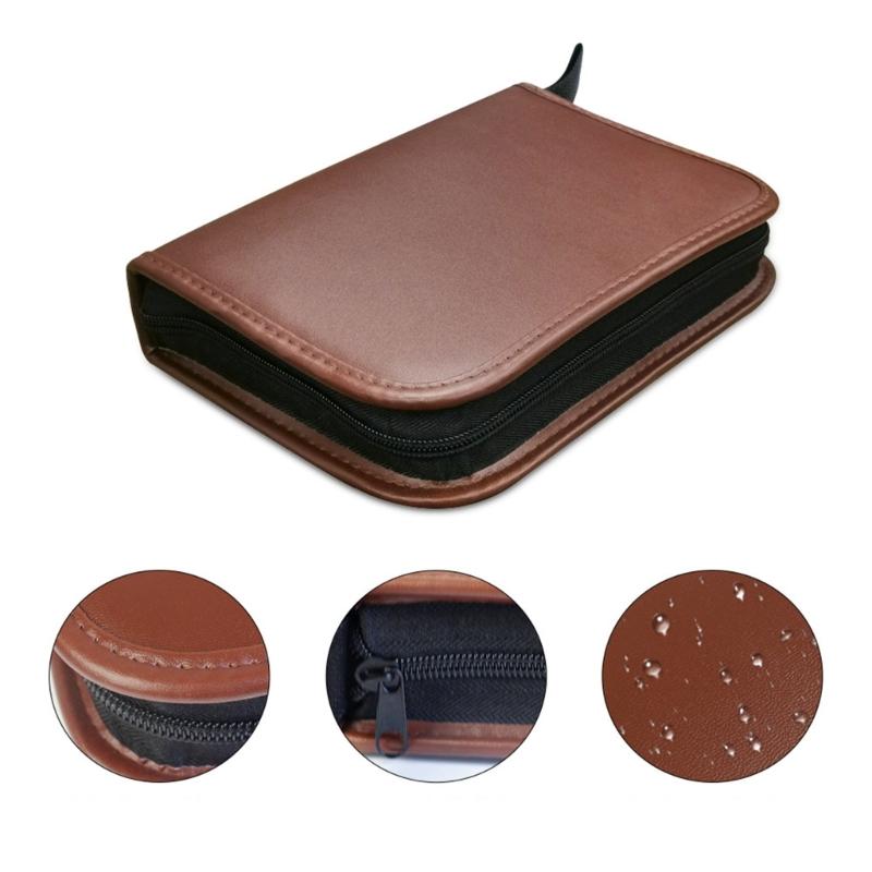 Custodia per Accessori da Golf Organizzatori di Accessori da Golf con Scomparti Multipli Custodia in Pelle con Cerniera Per Giocatore Professionista