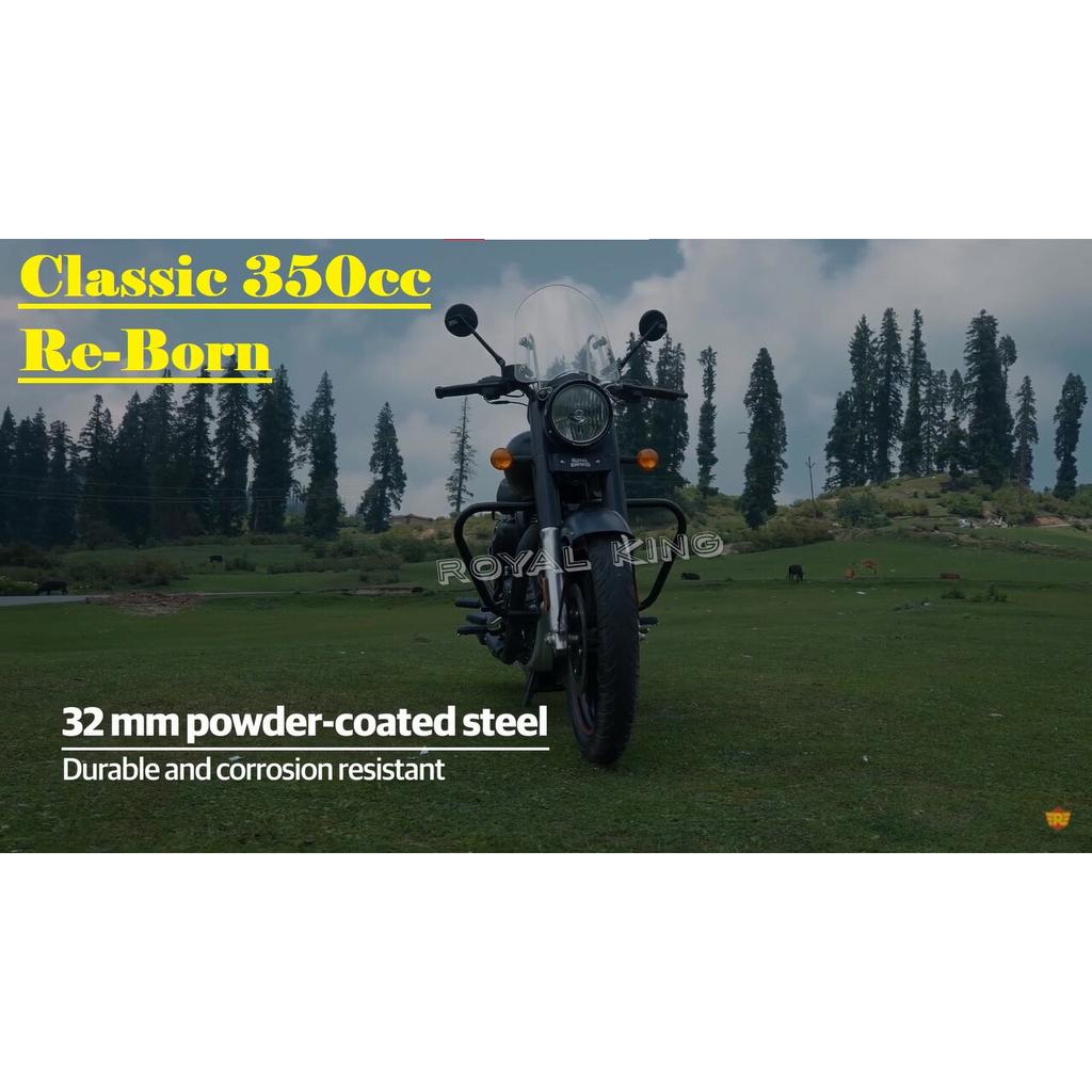 Royal Enfield "Black Trapezium Engine Guard Meteor & New Classic 350 Reborn"