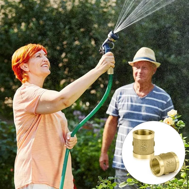 Pack of 2 High Temperature Resistant Copper Sleeve Adapters Fitting 20mm Threaded Connectors for Copper Pipe Joints