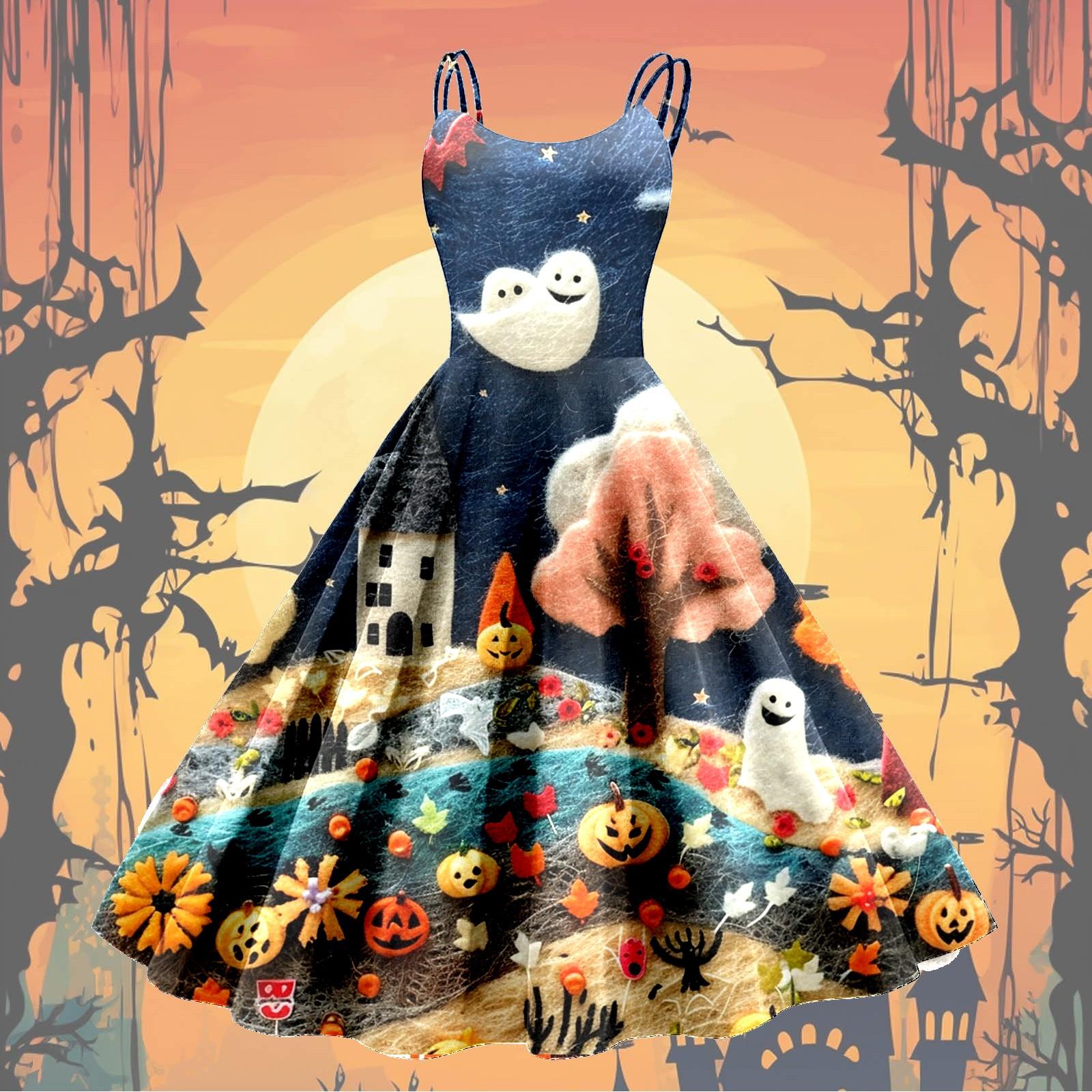 

Женское модное сексуальное коктейльное платье без бретелек с принтом на Хэллоуин в стиле панк, винтажное платье. S чёрный