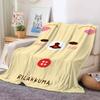 Kawaii R-Rilakkuma-Tecknad Filt Varm Mjuk Lämplig För Sovrum Soffa Säng Vardagsrum Kontor Resa Camping Gåvor