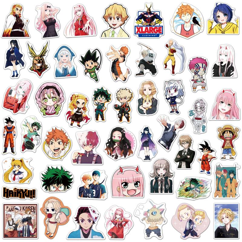 Pack De 100 Pegatinas De Anime Y Dibujos Animados – Impermeables Y Reutilizables, Ideales Para Portátiles, Botellas Y Skateboards