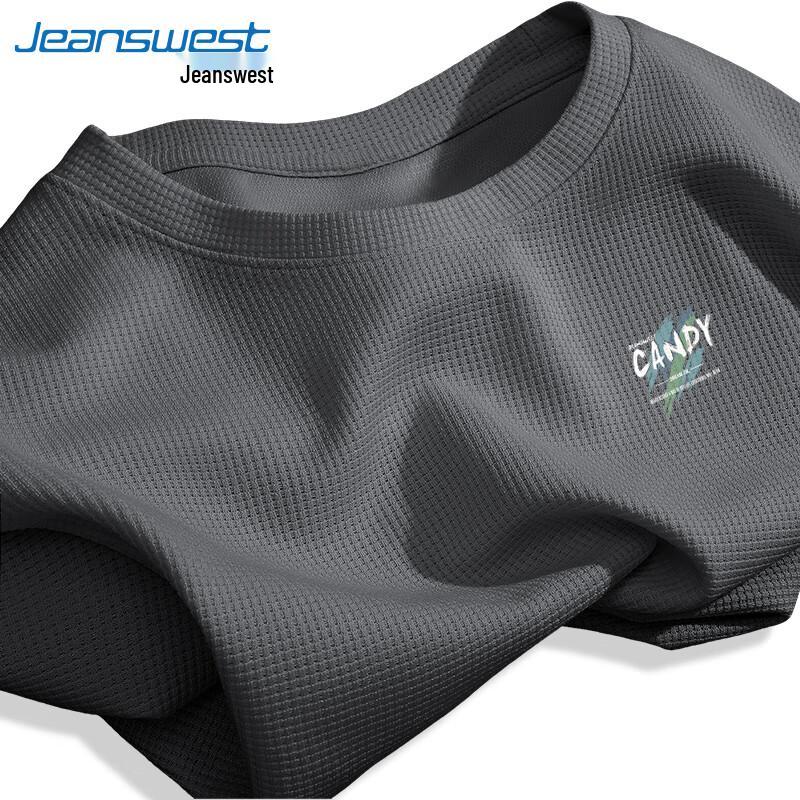 Men s Heavyweight Waffle Knit Short Sleeve T-Shirt 3XL