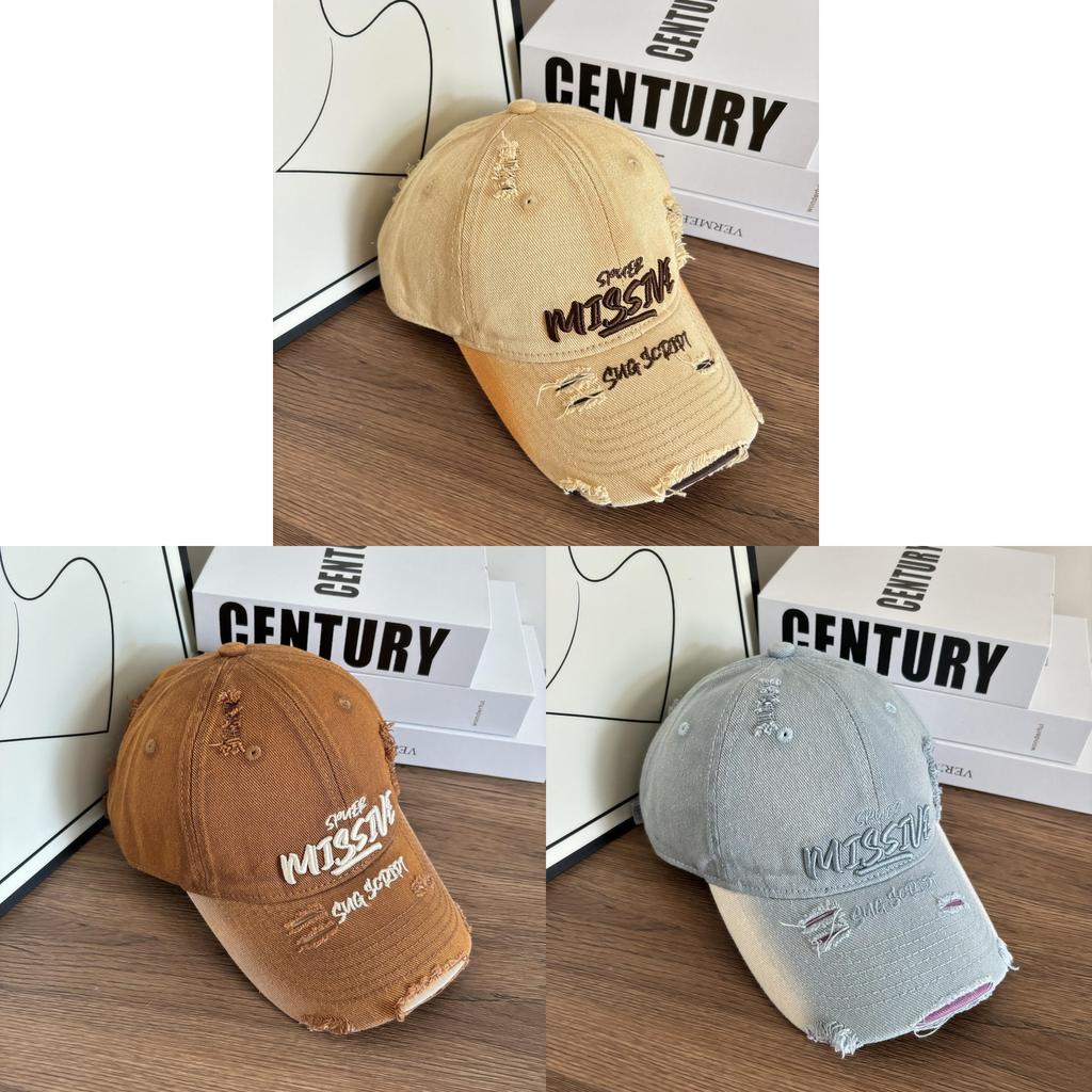 Retro-Baseballkappe mit Stickerei für Damen und Herren mit Sonnenschutz und verstellbarer Passform